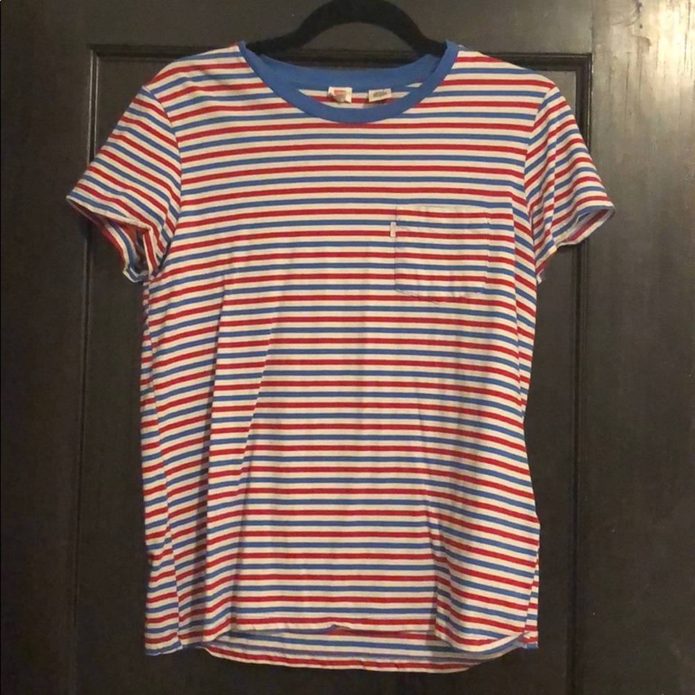 Levi’s Revolve Blue Red Stripe Tee
